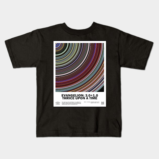 minimal_Evangelion: 3.0+1.0 Thrice Upon a Time Abstract Circular Art Anime Kids T-Shirt by silver-light